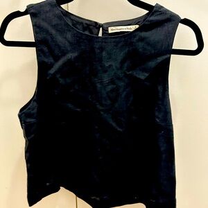 Black linen Abercrombie top